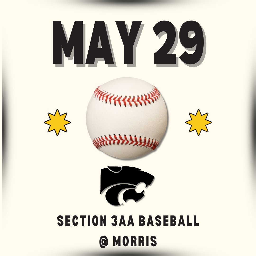 Wildcat baseball travels to Morris today for the Section 3AA tournament.  Game time is 5:00.  A reminder for fans that there will be an admission charge for the game.  #NLSWildcats