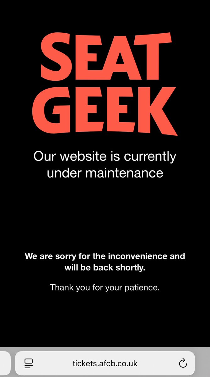 This is what I now see if I try to access my ticket account. Things are changing!! #afcb