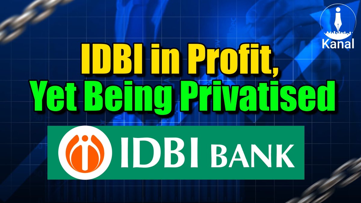 IDBI Bank Posts Record Profit in FY 2024-25, Yet Faces Privatisation Push

youtu.be/6BfY3Zf29J8?si…

IDBI Bank has recorded its highest-ever net profit of ₹7,515 crore in FY 2024-25, showcasing robust growth, low NPAs, and award-winning digital advancements. Despite this success,