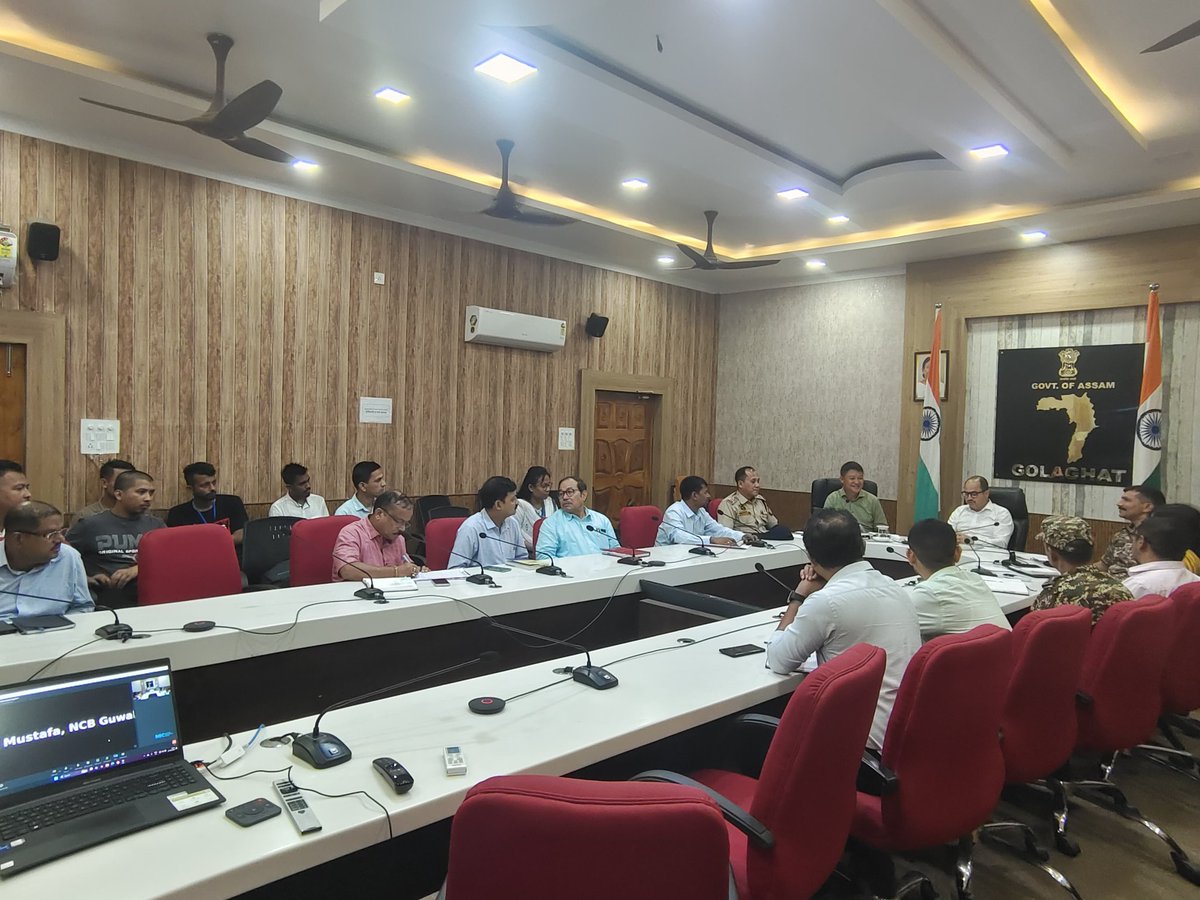 Golaghat Police (@golaghatpolice) on Twitter photo The monthly NCORD Committee meeting was held at DC Office conference hall Golaghat, where key stakeholders discussed new strategies to combat the drug menace in the district.
<a href="/assampolice/">Assam Police</a>
<a href="/DGPAssamPolice/">DGP Assam</a>
<a href="/HardiSpeaks/">Hardi Singh</a> The monthly NCORD Committee meeting was held at DC Office conference hall Golaghat, where key stakeholders discussed new strategies to combat the drug menace in the district.
<a href="/assampolice/">Assam Police</a>
<a href="/DGPAssamPolice/">DGP Assam</a>
<a href="/HardiSpeaks/">Hardi Singh</a>