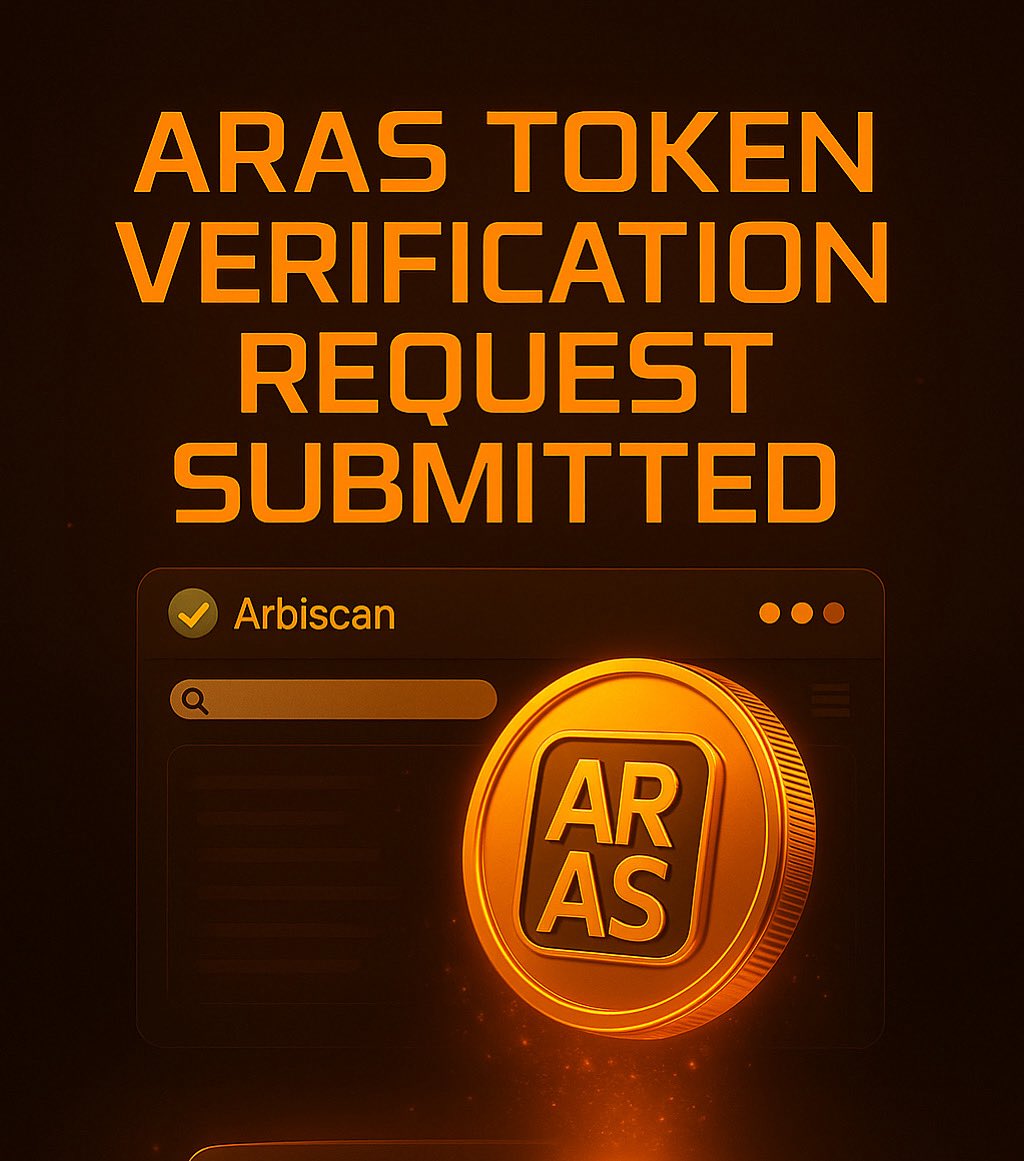 ai_aras's tweet photo. ππ₯³
#ARASToken
#TokenVerification
#Arbiscan
#Arbitrum
#AIUtilityToken
#Web3Infrastructure
#CryptoWithPurpose
#RealUtility
#EnterpriseAI
#Crypto https://t.co/H8Aa7trwtP