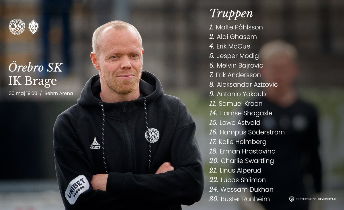 Truppen mot Brage!

🎟️ oskfotboll.ebiljett.nu

#framåtörebro