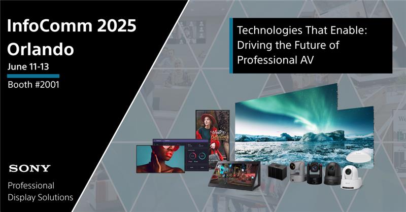 SonyProUSA's tweet image. ⏰ Ready for #InfoComm? #TeamSony is! We'll be showcasing our portfolio of #proAV tech! Visit our booth for demos of the latest Sony products &amp;amp; innovations, including displays, video walls, &amp;amp; #ptzcameras, plus connected solutions from our tech partners: bit.ly/4mJwmhd