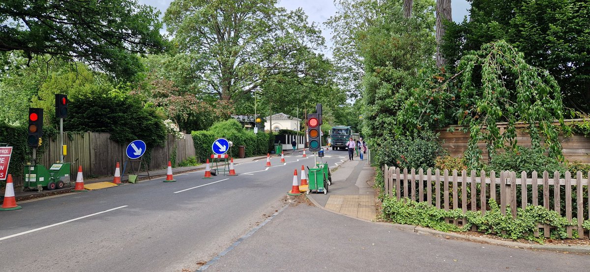 Yet another example of traffic lights and cones with no work being done. Does anyone know please what is happening on the Marlow Road Henley end.