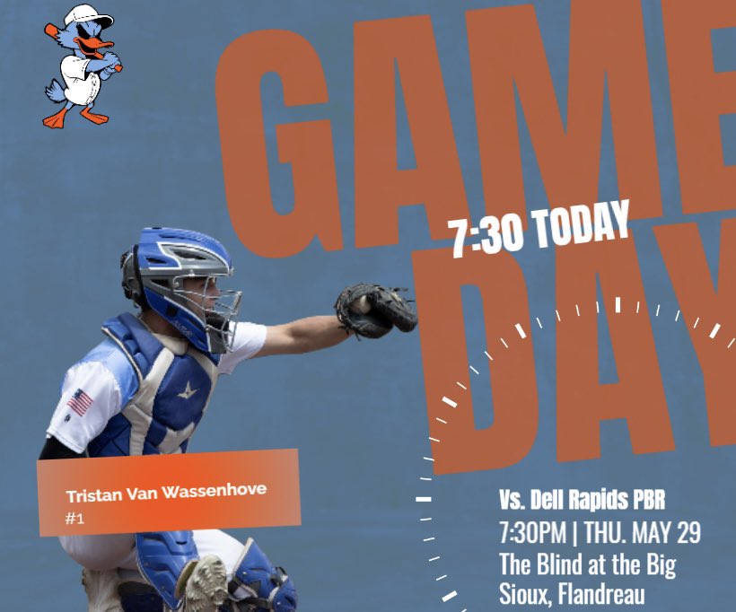 The Blue Teal take on PBR in Flandreau!!! First pitch at 7:30!!