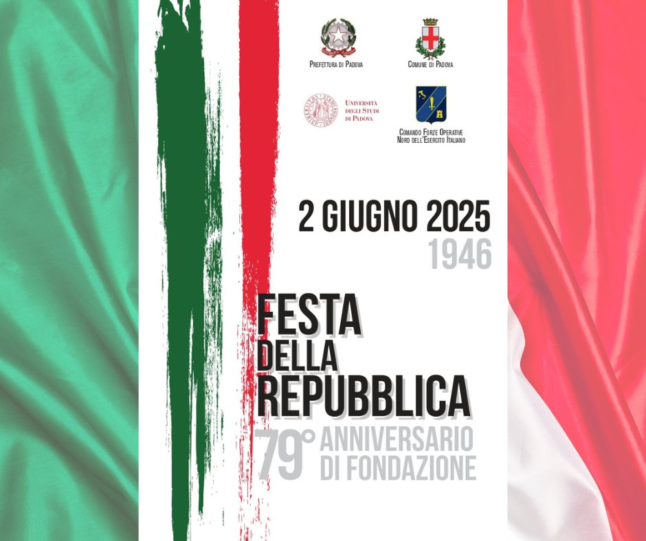 Comune di Padova (@comunepadova) on Twitter photo ๐ฎ๐น In occasione del ๐ณ๐ตยฐ ๐๐ป๐ป๐ถ๐๐ฒ๐ฟ๐๐ฎ๐ฟ๐ถ๐ผ ๐ฑ๐ถ ๐ณ๐ผ๐ป๐ฑ๐ฎ๐๐ถ๐ผ๐ป๐ฒ ๐ฑ๐ฒ๐น๐น๐ฎ ๐ฅ๐ฒ๐ฝ๐๐ฏ๐ฏ๐น๐ถ๐ฐ๐ฎ ๐๐๐ฎ๐น๐ถ๐ฎ๐ป๐ฎ, la Prefettura e il Comune di #Padova organizzano la tradizionale cerimonia istituzionale, lunedรฌ ๐ฎ ๐ด๐ถ๐๐ด๐ป๐ผ.
Il programma โฌ๏ธ comune.padova.it/vivere-il-comuโฆ ๐ฎ๐น In occasione del ๐ณ๐ตยฐ ๐๐ป๐ป๐ถ๐๐ฒ๐ฟ๐๐ฎ๐ฟ๐ถ๐ผ ๐ฑ๐ถ ๐ณ๐ผ๐ป๐ฑ๐ฎ๐๐ถ๐ผ๐ป๐ฒ ๐ฑ๐ฒ๐น๐น๐ฎ ๐ฅ๐ฒ๐ฝ๐๐ฏ๐ฏ๐น๐ถ๐ฐ๐ฎ ๐๐๐ฎ๐น๐ถ๐ฎ๐ป๐ฎ, la Prefettura e il Comune di #Padova organizzano la tradizionale cerimonia istituzionale, lunedรฌ ๐ฎ ๐ด๐ถ๐๐ด๐ป๐ผ.
Il programma โฌ๏ธ comune.padova.it/vivere-il-comuโฆ