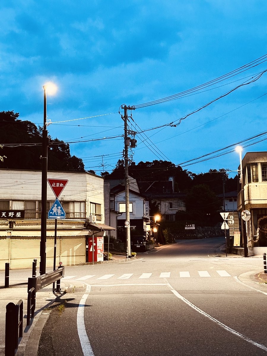 天龍峡再生道路の夜