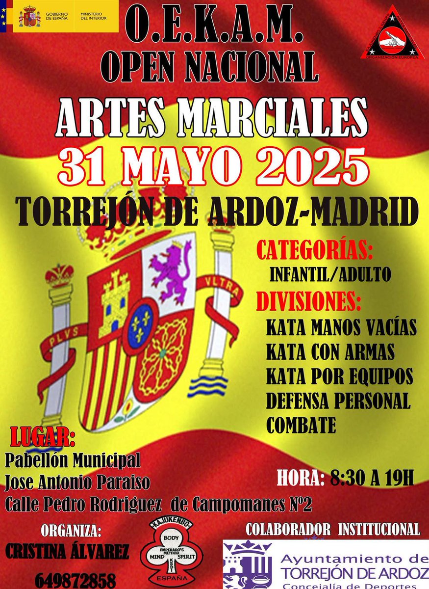 Ayto_Torrejon's tweet photo. DEPORTES | Movistar Inter FS comienza el playoff por el título y la AD Torrejón CF lucha por ascender
➕ Este fin de semana también se disputa el Open Nacional de Artes Marciales y el Circuito de Balonmano Benjamín “Street Handball” @TorrejonDxte 
🔗https://t.co/Rd0hiXhHdw https://t.co/VFyjj1dFRD