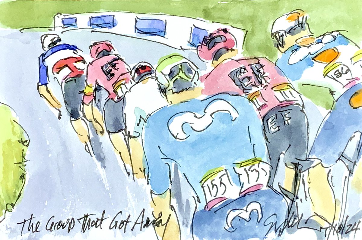 Only 36 days until the #TdF2025 starts! I'm counting down with my #TdF2024 #cycling #art #watercolors that are still available like: greigleach.com/large-multi-vi… I'll be painting every stage, every day and sharing the #artwork here and at theartofcycling.blogspot.com