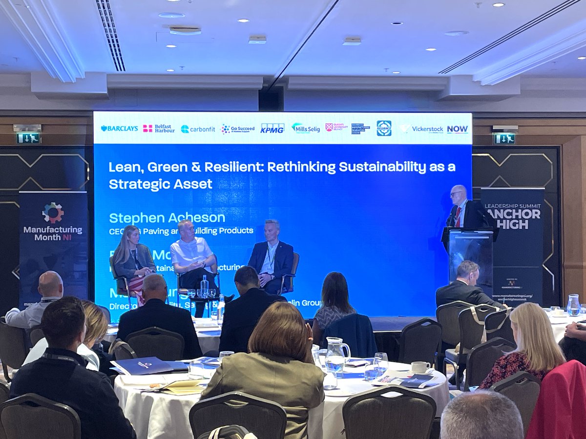 Continuing the #Sustainability theme - leaders from AG Paving &amp; Building Products, AMIC, and Camlin explore what it takes to build competitive, resilient, and sustainable supply chains.
#SustainableManufacturing #AnchorHighSummit