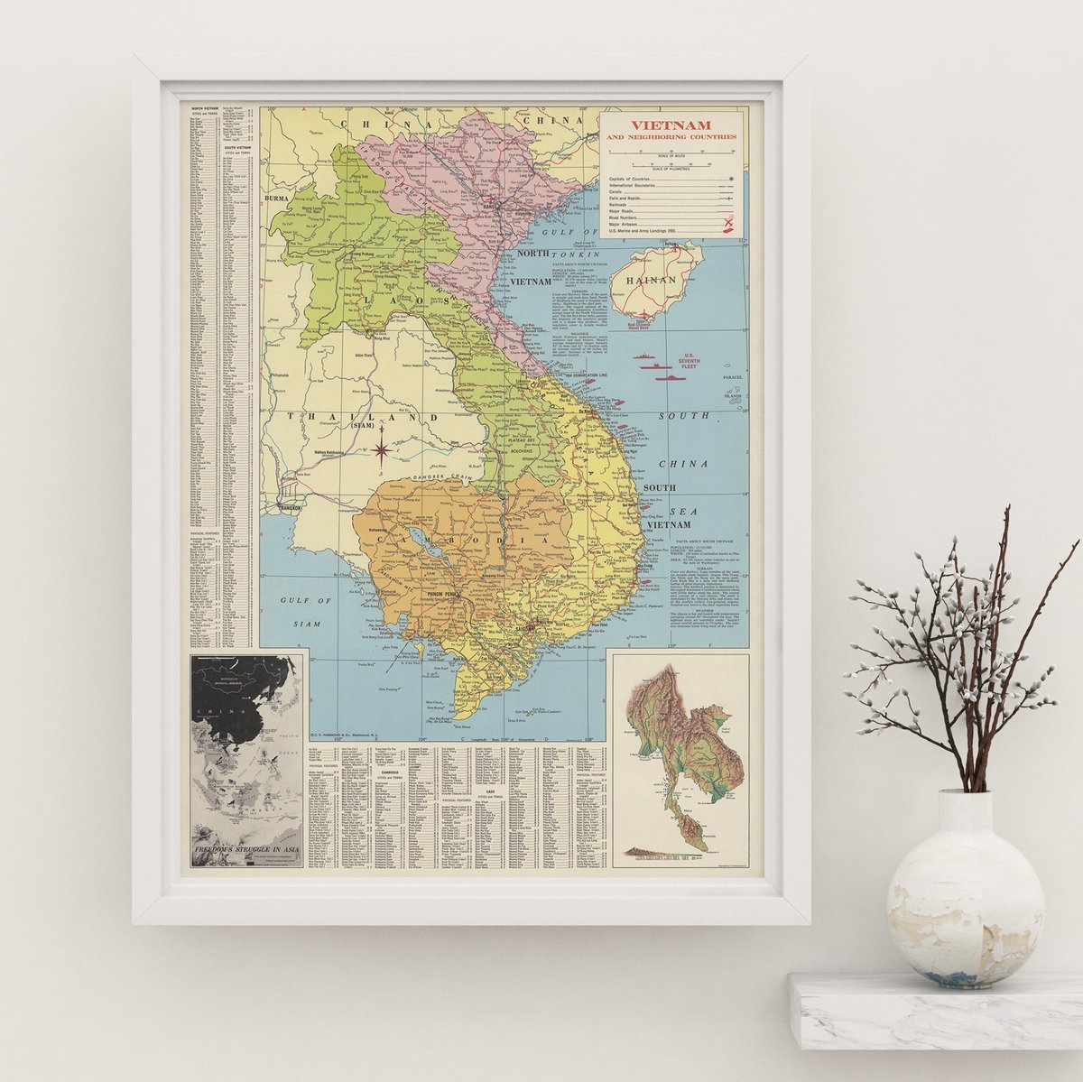 HistoricPictorx's tweet image. Vintage Map: Vietnam 1965, Vietnam and neighboring countries, Antique Vintage Reproduction 

Shop Today! 👉 historicpictoric.com/products/map-v… 

#HistoricPictoric #History #HistoricMaps #Vintage #WallArt #HistoryFacts #Art #Map