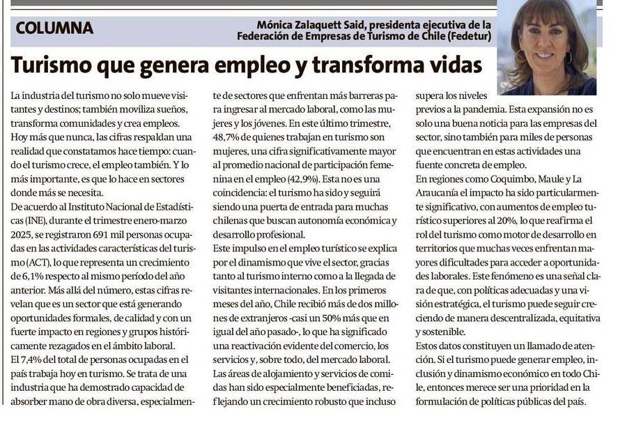 Federación de Empresas de Turismo de Chile tweet media