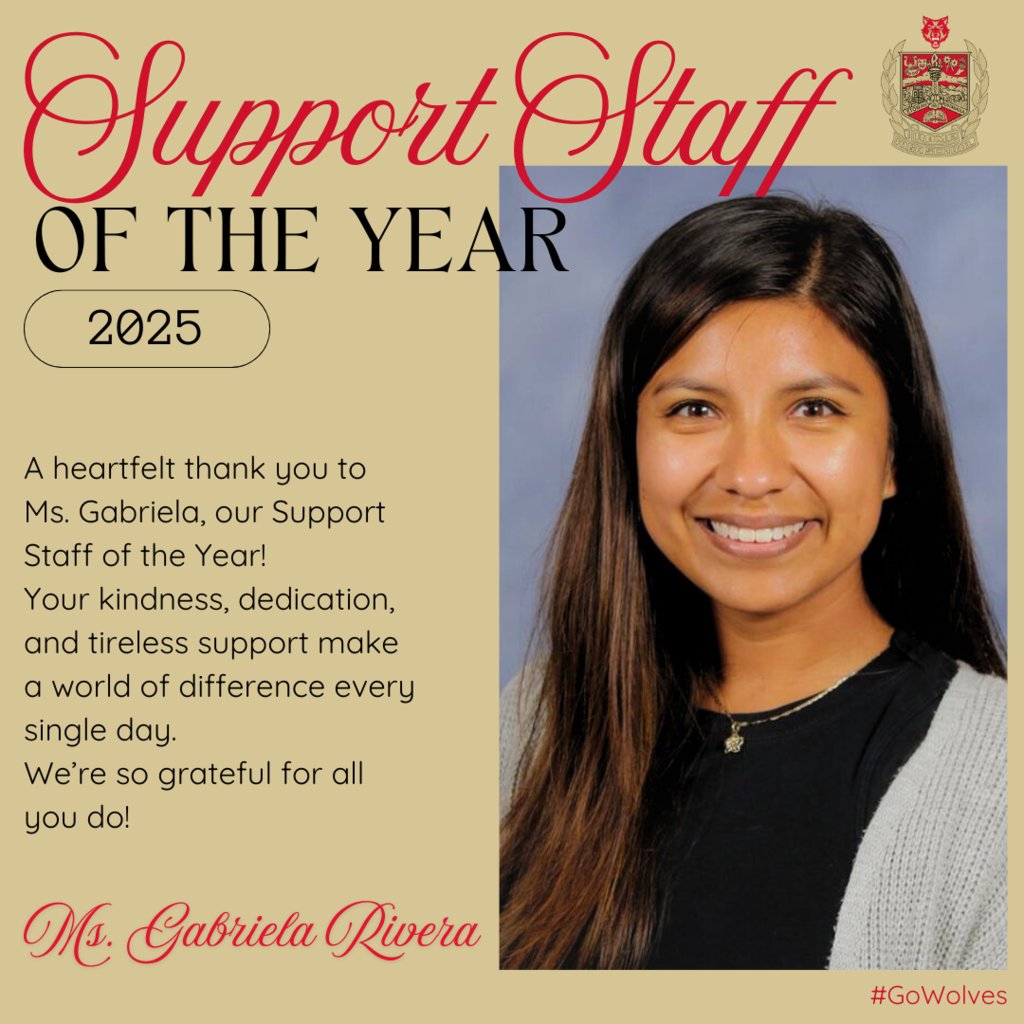 Congratulation to our teacher of the year Traci McPherson and our support staff of the year Gabriela Rivera! Thank you both for all you do to support students, staff, and stakeholders at RHS! #GoWolves