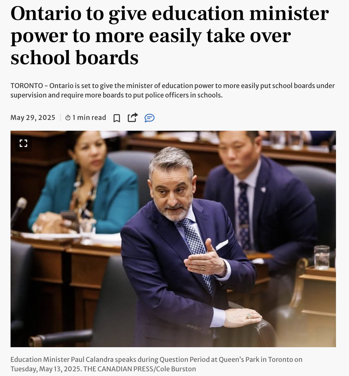 OSBCU President (@osbcupresident) on Twitter photo Ford’s new bill gives the gov’t more power over school boards 🏛️ & forces cops into schools 👮♀️.
This isn’t support—it’s control. ❌
📚 Schools need investment, not surveillance.
✊ Respect public education.
#onpoli #onted #NoToSurveillanceSchools <a href="/osbcucscso/">OSBCU-CSCSO</a> <a href="/CUPEOntario/">CUPE Ontario</a> @ofl Ford’s new bill gives the gov’t more power over school boards 🏛️ & forces cops into schools 👮♀️.
This isn’t support—it’s control. ❌
📚 Schools need investment, not surveillance.
✊ Respect public education.
#onpoli #onted #NoToSurveillanceSchools <a href="/osbcucscso/">OSBCU-CSCSO</a> <a href="/CUPEOntario/">CUPE Ontario</a> @ofl