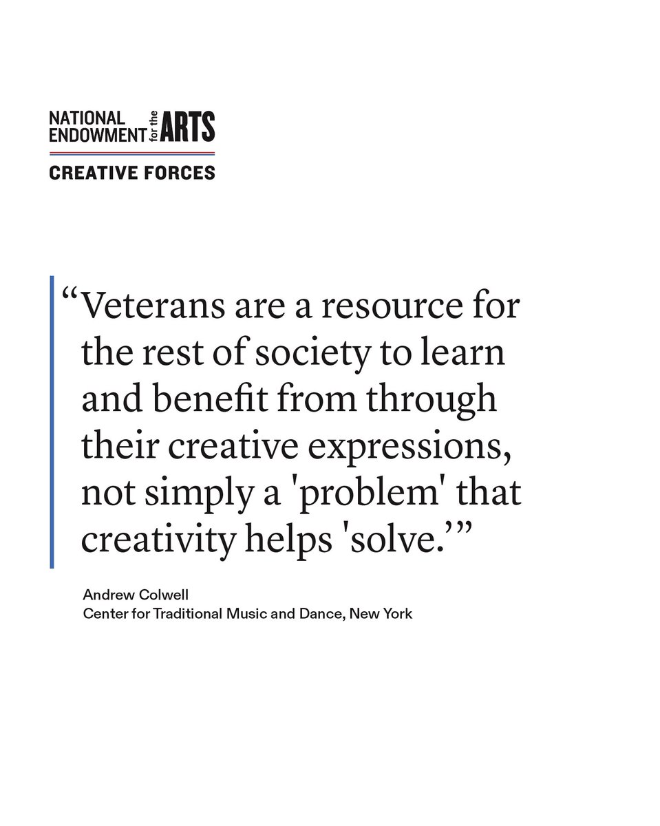Creative Forces (@nea_cfnetwork) on Twitter photo In February, we hosted our 2025 Community Engagement Grantee Convening <a href="/NEAarts/">Nat'l Endow f/t Arts</a>.
The veterans, artists, program directors, administrators, & creative arts therapists who attended continue to inspire us.
If you joined us, what continues to inspire you?
#FebruaryConvening2025 In February, we hosted our 2025 Community Engagement Grantee Convening <a href="/NEAarts/">Nat'l Endow f/t Arts</a>.
The veterans, artists, program directors, administrators, & creative arts therapists who attended continue to inspire us.
If you joined us, what continues to inspire you?
#FebruaryConvening2025