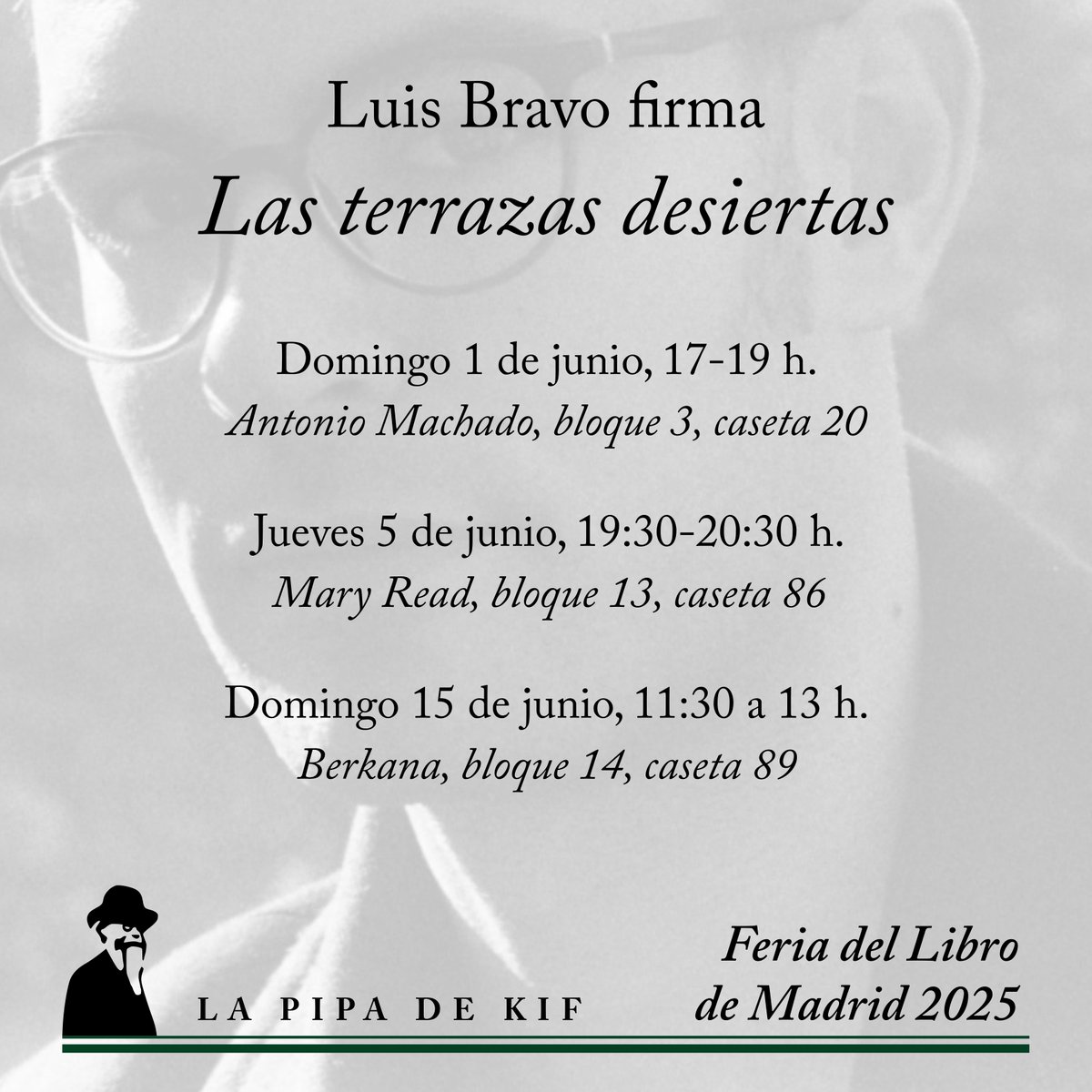 Ya no tenéis excusa para llevarse firmados los diarios de Luis Bravo.