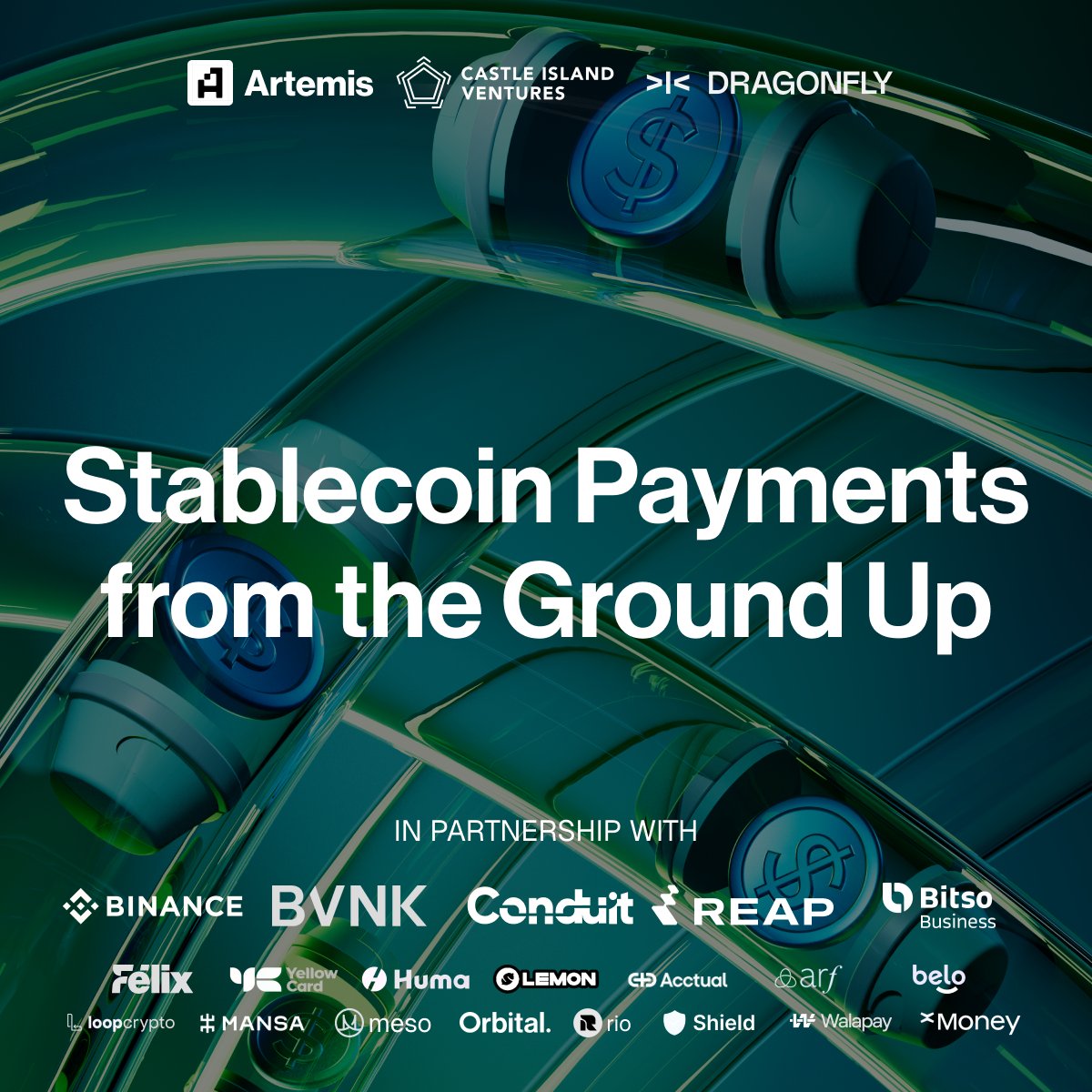 Artemis (@artemis) on Twitter photo How are stablecoins used for payments?
Alongside <a href="/CastleIslandVC/">Castle Island Ventures</a> and <a href="/dragonfly_xyz/">Dragonfly >|<</a>, we sourced data from 20 leading stablecoin companies (with public data from 11 more) to answer the question.
A 🧵 on the incredible growth of stablecoin payments How are stablecoins used for payments?
Alongside <a href="/CastleIslandVC/">Castle Island Ventures</a> and <a href="/dragonfly_xyz/">Dragonfly >|<</a>, we sourced data from 20 leading stablecoin companies (with public data from 11 more) to answer the question.
A 🧵 on the incredible growth of stablecoin payments