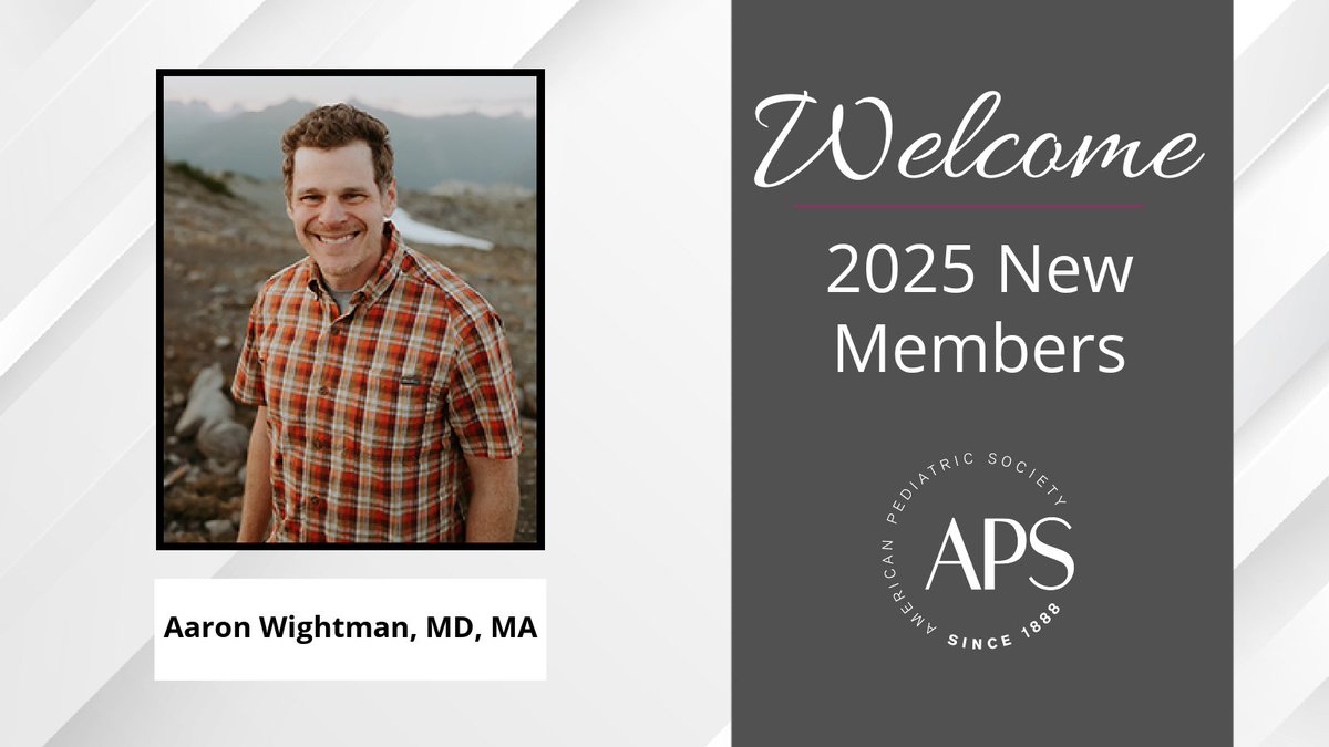 APS (@amerpedsociety) on Twitter photo The APS congratulates and welcomes Dr. Aaron Wightman from the University of Washington School of Medicine (<a href="/UWMedicine/">UW Medicine</a>), one of the Society's New Members for 2025. Read more about Dr. Wightman here: ow.ly/rGqT50W0hfp
#PediatricScientist #pediatrics The APS congratulates and welcomes Dr. Aaron Wightman from the University of Washington School of Medicine (<a href="/UWMedicine/">UW Medicine</a>), one of the Society's New Members for 2025. Read more about Dr. Wightman here: ow.ly/rGqT50W0hfp
#PediatricScientist #pediatrics