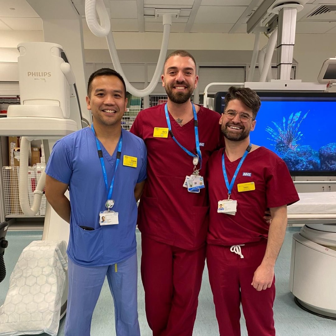 Meet Dante, Barry and Telmo – a trio of nurses shaping our interventional radiology (IR) services. 💙
 
“What drew us to IR is the constant innovation – it’s exciting to be part of a field that is always evolving, and which is still quite niche within nursing."

1/3