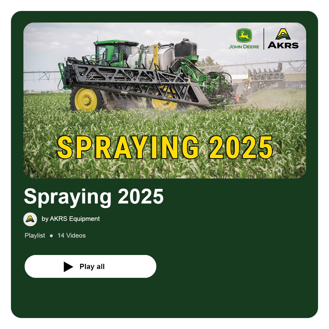 Check out the AKRS Spraying 2025 playlist. The videos are packed with valuable tips to get the most out of your John Deere sprayer!

Watch now: youtube.com/playlist?list=…