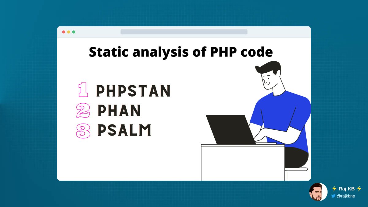 rajkbnp's tweet image. Hey #PHP 🐘 devs,
Which side are you on when it comes to static analysis of your PHP code?
1️⃣ PHPStan
2️⃣ Phan
3️⃣ Psalm
Please share your thoughts.
#DevDiscuss