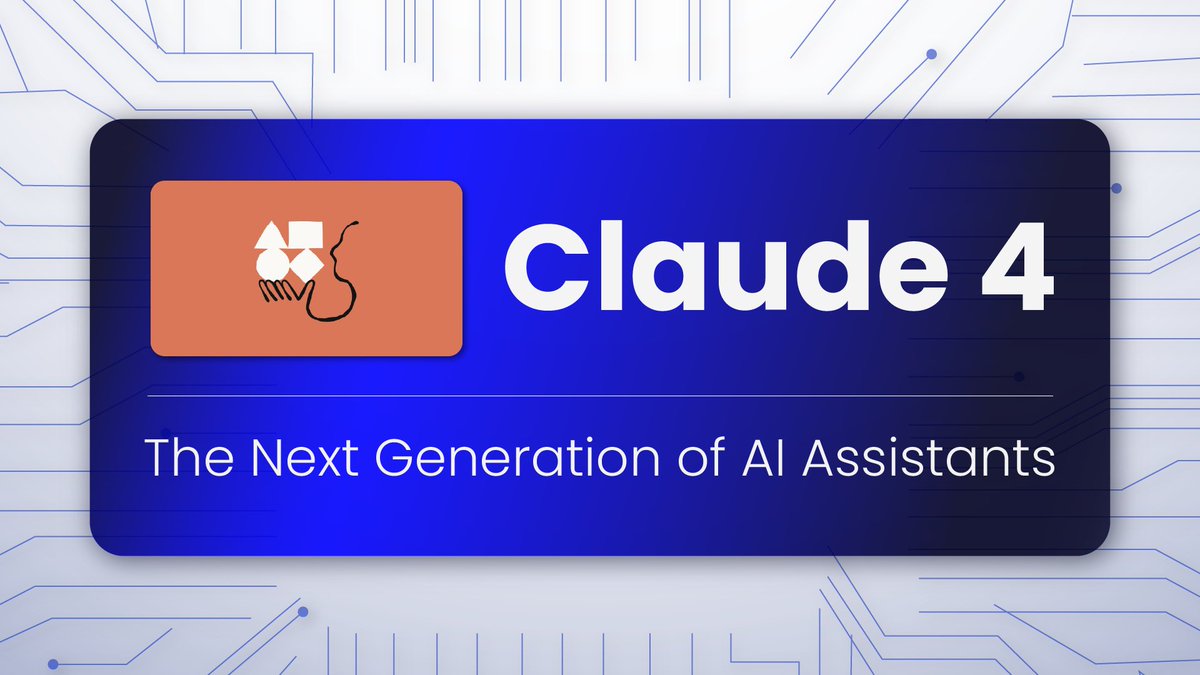 OpenCVUniverse's tweet image. 🚀Claude 4: The Next Generation of AI Assistants
Meet Claude 4, your ultimate AI collaborator! Whether you’re tackling multi-step strategic planning or sparking fresh creative ideas, Claude 4’s expert-level reasoning and narrative finesse bring human-grade insight to every task.…