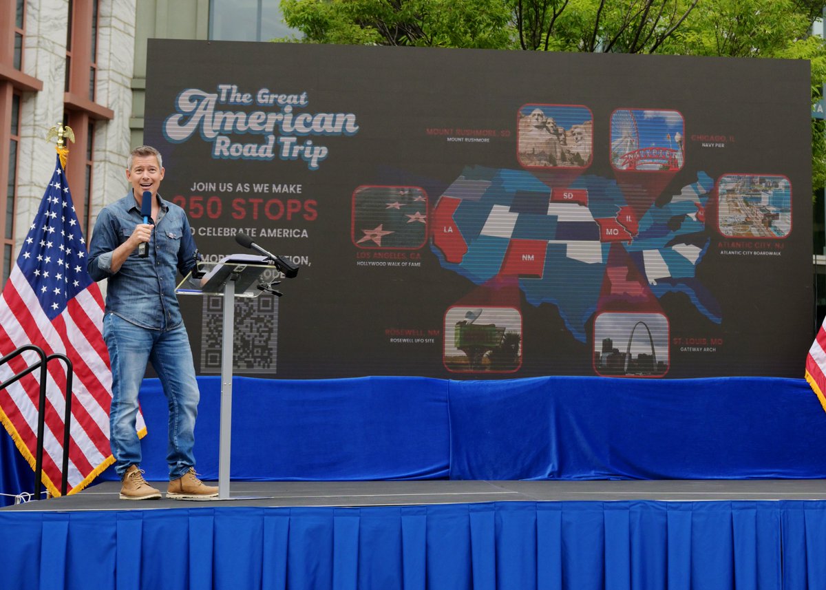 U.S. Department of Transportation (@usdot) on Twitter photo Thanks to everyone who joined us for the Great American Road Trip Expo! We’re marking America’s 250th birthday with 250 stops across our beautiful nation, because you’ve got to see America to celebrate America.
Come along for the ride with <a href="/SecDuffy/">Secretary Sean Duffy</a> as he hits the road to Thanks to everyone who joined us for the Great American Road Trip Expo! We’re marking America’s 250th birthday with 250 stops across our beautiful nation, because you’ve got to see America to celebrate America.
Come along for the ride with <a href="/SecDuffy/">Secretary Sean Duffy</a> as he hits the road to