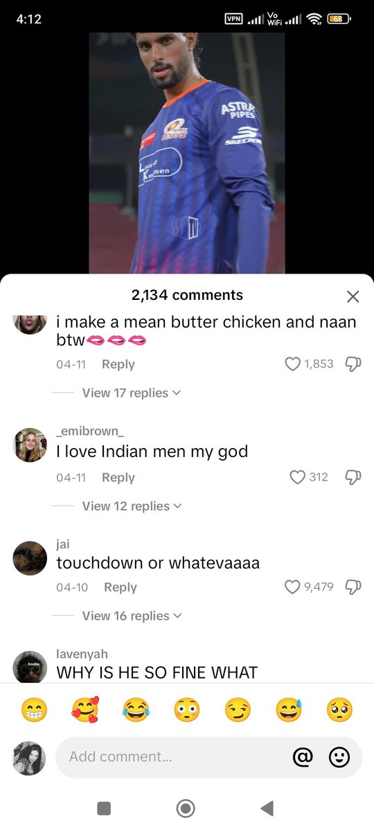 the comments on various of his edits 😭😭