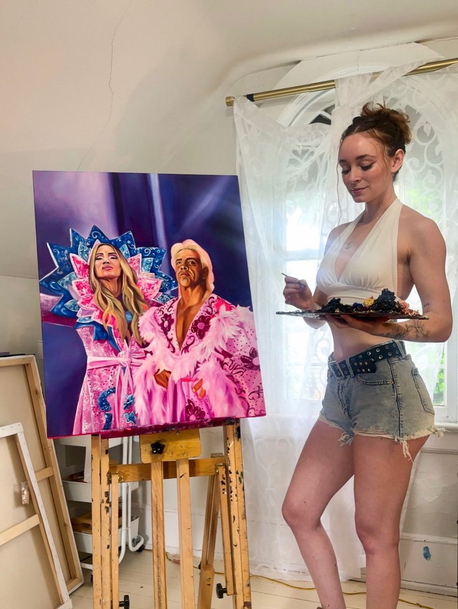 naomi_rosenblum's tweet image. Two generations of icons in one painting. Commission in progress (but almost done😉). Woooo!