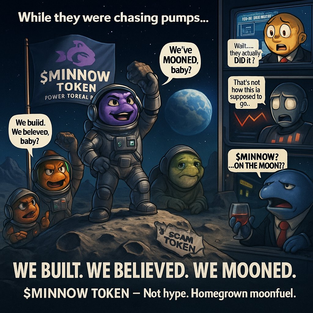 blizzstor's tweet photo. π $MINNOW TOKEN β Built by believers. Proven on the moon. ππ @minnowcoin #MINNOWMEME
#WeMooned #MinnowMission
#MinnowCoin #MINNOW #Solana #CryptoMemes #MemeCoin
#CryptoHero #FishArmy
#CryptoSafety #SuperMinnow #NextMoonshot #SOLCommunity https://t.co/eHcrDSQBkz