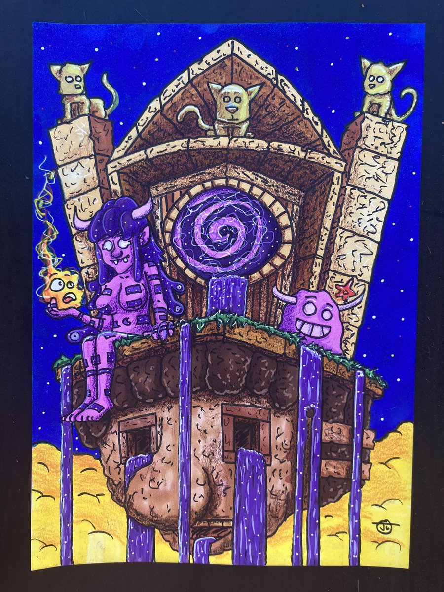 _JuDarK's tweet image. Drawing of the day. …I don’t always understand where inspiration comes from, but sometimes it surprises even me, and I like that... okay, maybe I need therapy. 😅.

#art #illustration #paperartwork #sketching #dessin #mystique #dreams #temple #anxiety #sky #mystics