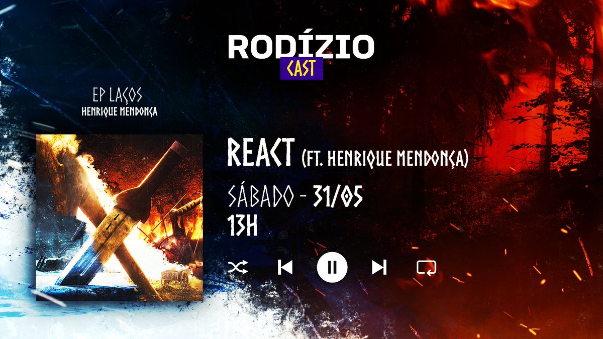 ❄️⚔️OFICIAL⚔️🔥

Esse Sábado nós iremos escutar o EP “Laços” pela primeira vez. Com a presença dele, <a href="/rickemendonca/">henrique mendonça</a> ! Iremos reagir e conversar sobre vários tópicos relacionados ao projeto.

Aguardamos todos vocês!
🗓️ 31/05 - 13:00
📍 Canal Pepperoni React no Youtube!