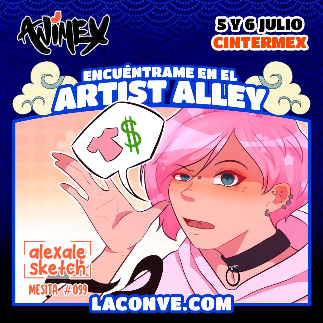 🌟 ¡Más talento en el Artist Alley de Animex 2025!
📍AA095 <a href="/poyosoup/">maría✿</a> 
📍AA096 Neko_buun
📍AA098 <a href="/Azyut1/">💜working in commissions ✍💙</a> 
📍AA099 <a href="/alexalesketch/">AlexAle</a> 

🎟️ Boletos en laconve.com
#RumboALaConve #TodosSomosFans #ArtistAlley #Animex2025 #Cintermex #Fanart #ArteCute #BL #ZeldaFans