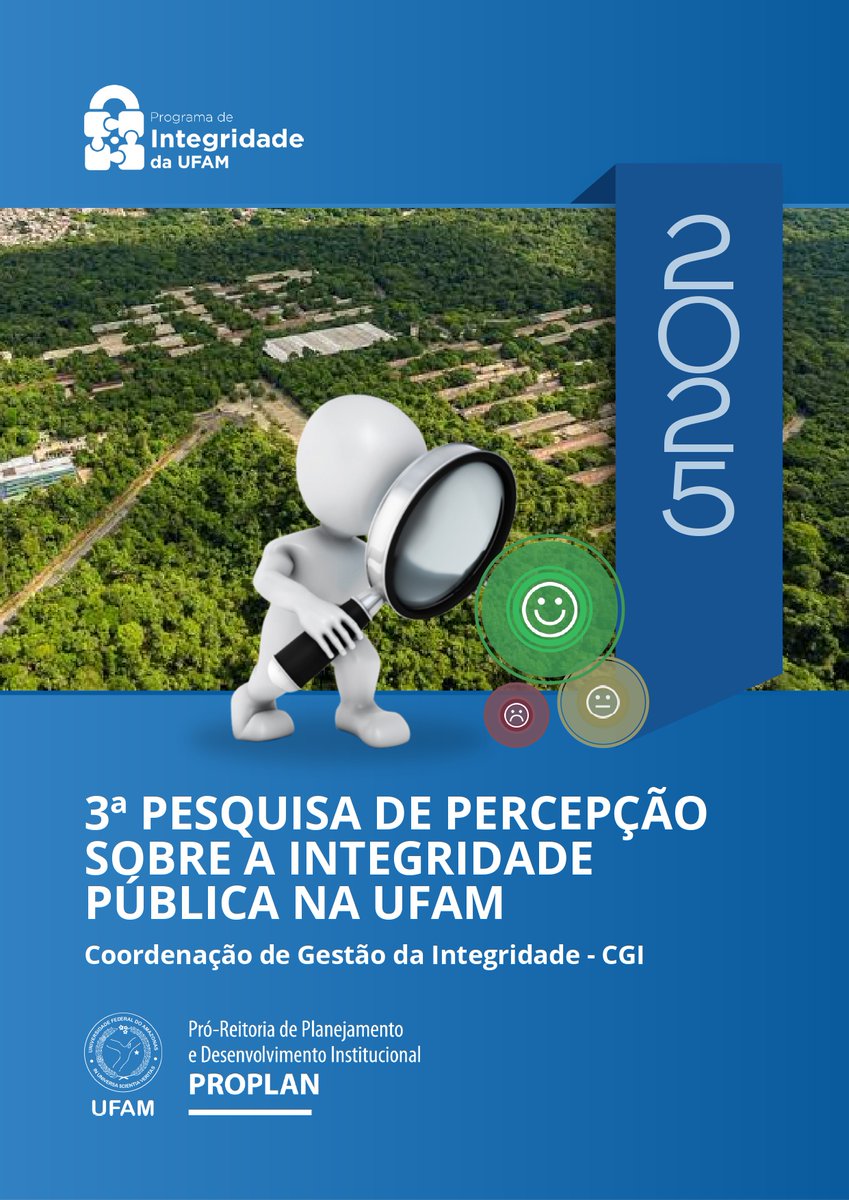 Proplan divulga resultado da 3ª Pesquisa de Percepção sobre a Integridade Pública Institucional. x.gd/3Ho81