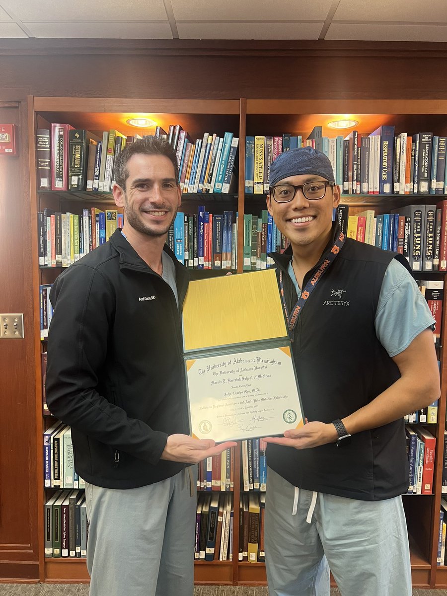 Asaf Gans (@asafgansmd) on Twitter photo Had the honor of presenting Dr Ahn with his diploma signifying the completion of his Regional Anesthesia and Acute Pain Medicine Fellowship.  He was an outstanding fellow who exemplified leadership, curiosity, and dedication.  Congratulations!  <a href="/UAB_Anesthesia/">UAB Anesthesiology</a> <a href="/ASRA_Society/">ASRA Pain Medicine</a> Had the honor of presenting Dr Ahn with his diploma signifying the completion of his Regional Anesthesia and Acute Pain Medicine Fellowship.  He was an outstanding fellow who exemplified leadership, curiosity, and dedication.  Congratulations!  <a href="/UAB_Anesthesia/">UAB Anesthesiology</a> <a href="/ASRA_Society/">ASRA Pain Medicine</a>
