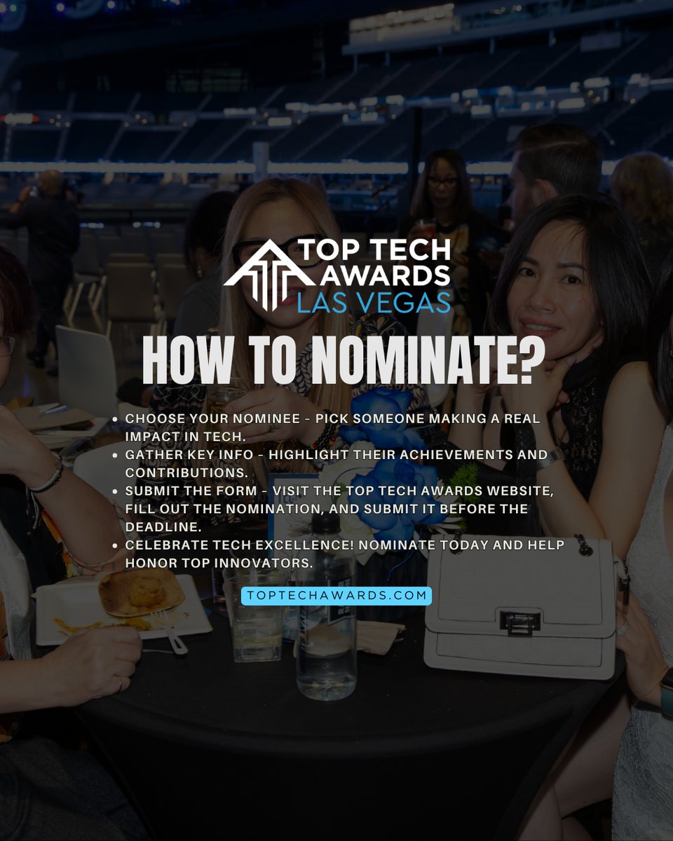 Time is running out! There are only TWO weeks left to nominate a standout tech leader for the 2025 Las Vegas Top Tech Awards. Don’t miss this chance to recognize the innovators shaping the future!
Nominations close June 13. Submit your nomination today: bit.ly/2V6e6lV