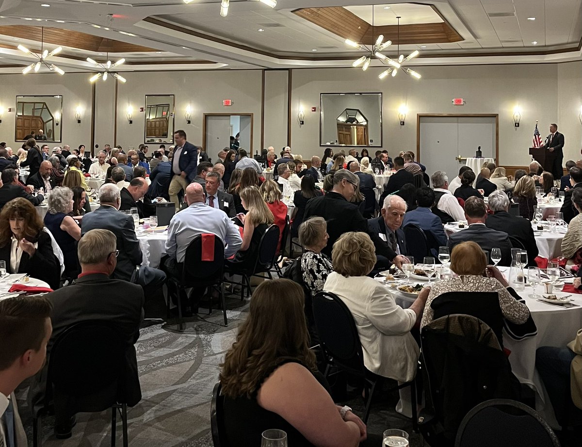 JonHusted's tweet photo. Licking County always puts on a great event! 

Thanks to Chairman @mattdole for the opportunity to talk about the common-sense priorities we’re fighting for on behalf of all Ohioans. #OHsen https://t.co/AONMLt8Nyr