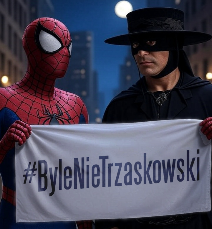 #Spiderman #Zorro 1 czerwca #ByleNieTrzaskowski