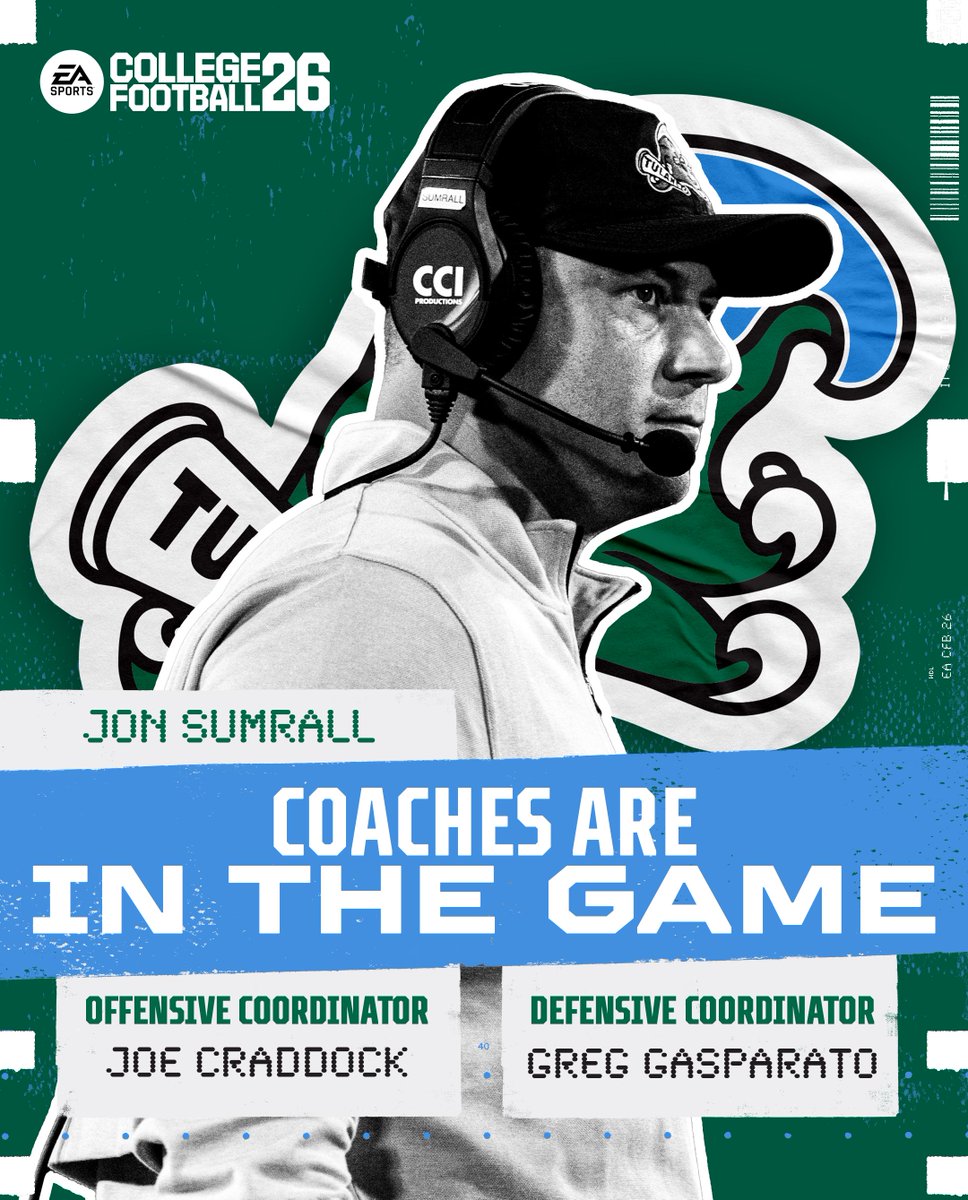 Tulane Football (@greenwavefb) on Twitter photo The HBC, Coach Craddock and Coach Gas are in the game!
<a href="/EASPORTSCollege/">EASPORTSCollege</a> X #UptownFootball The HBC, Coach Craddock and Coach Gas are in the game!
<a href="/EASPORTSCollege/">EASPORTSCollege</a> X #UptownFootball