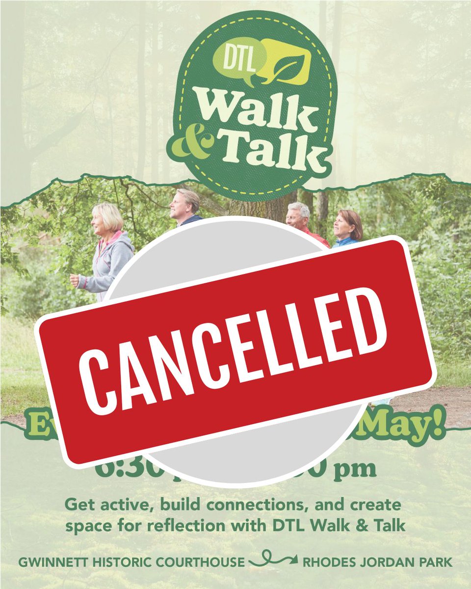 We’ve got some rainy news! Due to the upcoming weather and to keep everyone safe and dry, the DTL Walk &amp; Talk and the Beats on the Streets events that were planned for today, May 29, are cancelled.