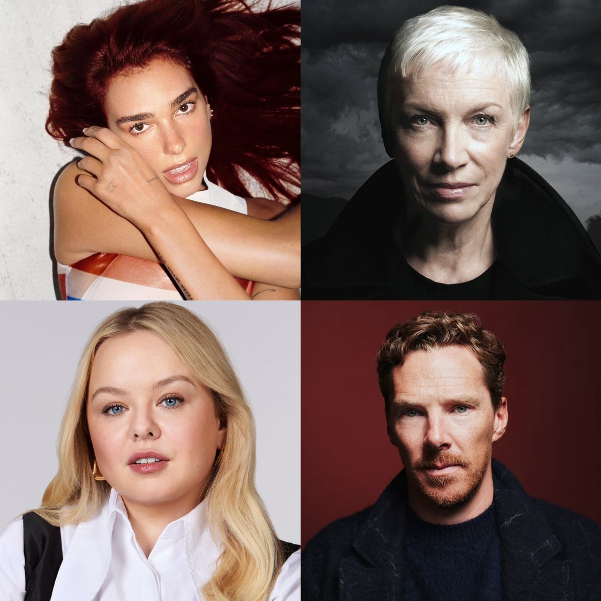 PopCrave's tweet photo. Dua Lipa, Annie Lennox, Nicola Coughlan, and Benedict Cumberbatch are among over 300 public figures to sign an open letter urging Keir Starmer to “the end UK’s complicity in the horrors in Gaza.”

The letter calls for the immediate suspension of all UK arms sales to Israel, humanitarian access for experienced aid agencies, and commitment from the government to assist in brokering a ceasefire.