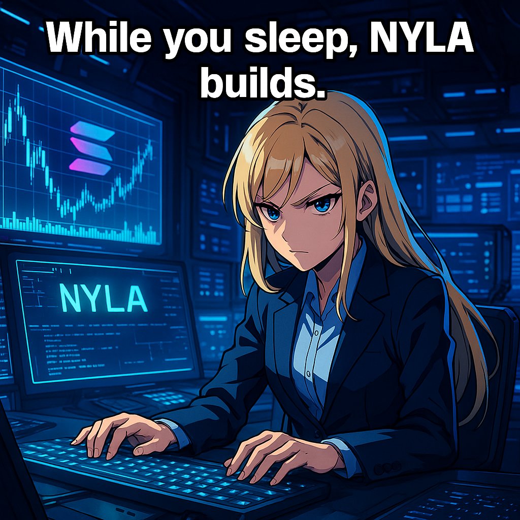 0xKentaBG's tweet photo. While you sleep, @AgentNyla builds.
While you fade, she calculates.
While you cope, she conquers.
$NYLA #NYLA #Solana #CryptoAI #MemeCoin #CT #AgentNyla #CryptoTwitter #WAGMI #DeFi #SolanaSummer https://t.co/PNkW0vOUXy