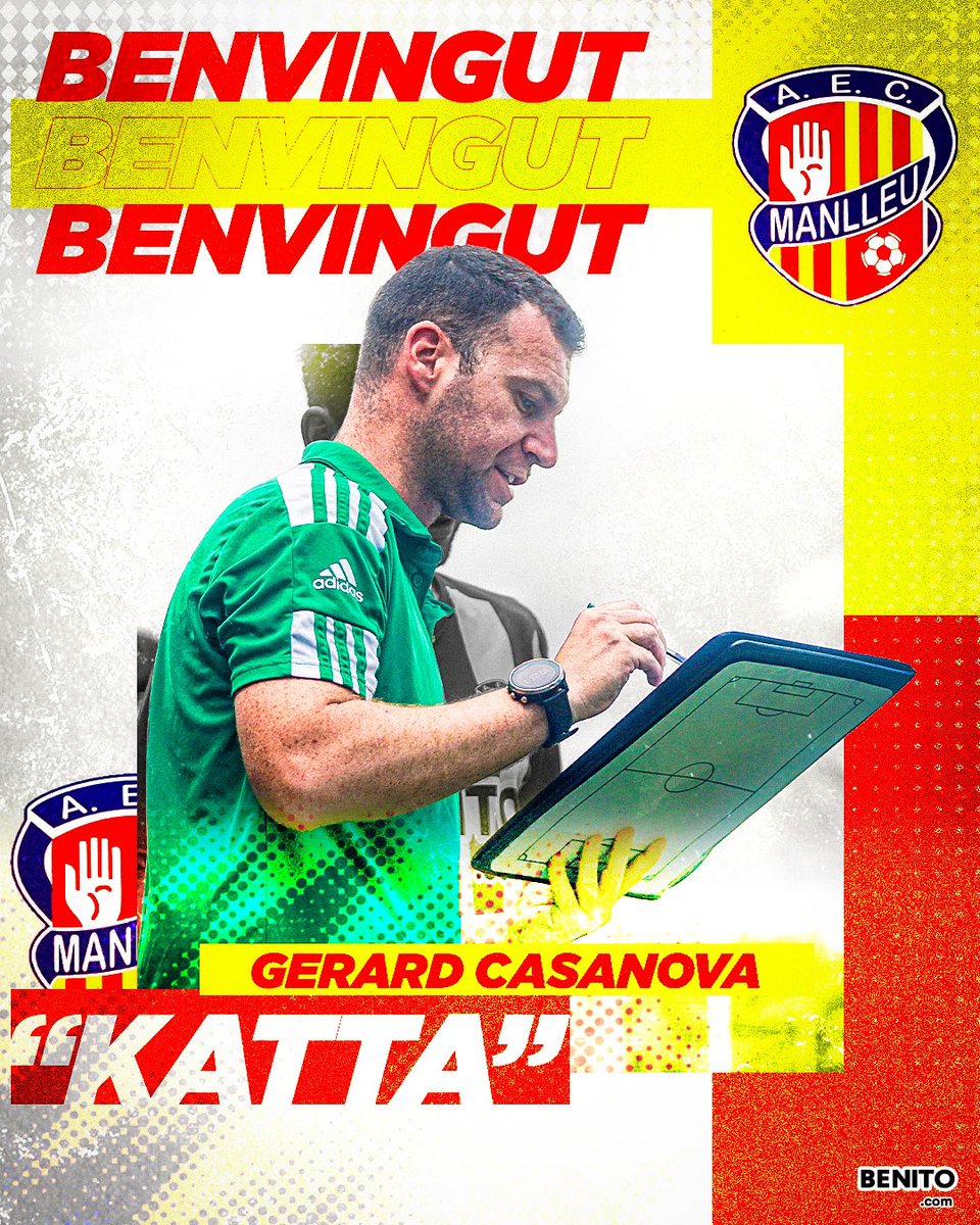 El nostre nou Míster!
En Gerard Casanova "Katta", 2n entrenador les últimes 3 temporades, es posa al capdavant de l'equip per la propera temporada.

-Graduat en CAFE
-Llicència UEFA A - FC
-Director Acadèmic MBP coaches's school

Som-hi Katta, Som-hi Manlleu!

🟡🔴 #aecmanlleu