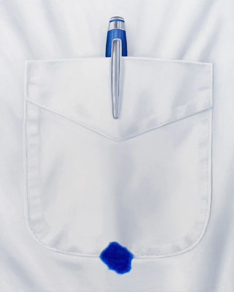 Painter Sara Suppan approaches humour and labour through burst ink pens and origami cash > buff.ly/isbBajm