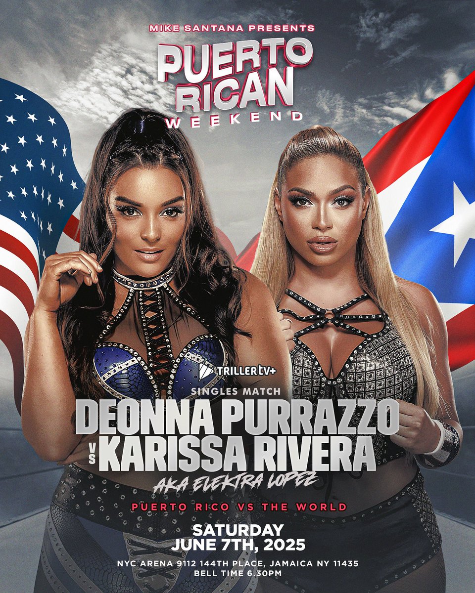 House Of Glory Wrestling (@hogwrestling) on Twitter photo 🚨BREAKING🚨
“The Virtuosa” Deonna Purrazzo returns to HOG, representing the USA against the debuting “La Madrina” Karissa Rivera Next Saturday, June 7th when Puerto Rico faces The World #PuertoRicanWeekend !!! 🇺🇸🇵🇷 <a href="/DeonnaPurrazzo/">The Virtuosa</a> <a href="/__karissarivera/">Karissa Rivera</a>
Join us LIVE ⬇️ Watch on 🚨BREAKING🚨
“The Virtuosa” Deonna Purrazzo returns to HOG, representing the USA against the debuting “La Madrina” Karissa Rivera Next Saturday, June 7th when Puerto Rico faces The World #PuertoRicanWeekend !!! 🇺🇸🇵🇷 <a href="/DeonnaPurrazzo/">The Virtuosa</a> <a href="/__karissarivera/">Karissa Rivera</a>
Join us LIVE ⬇️ Watch on