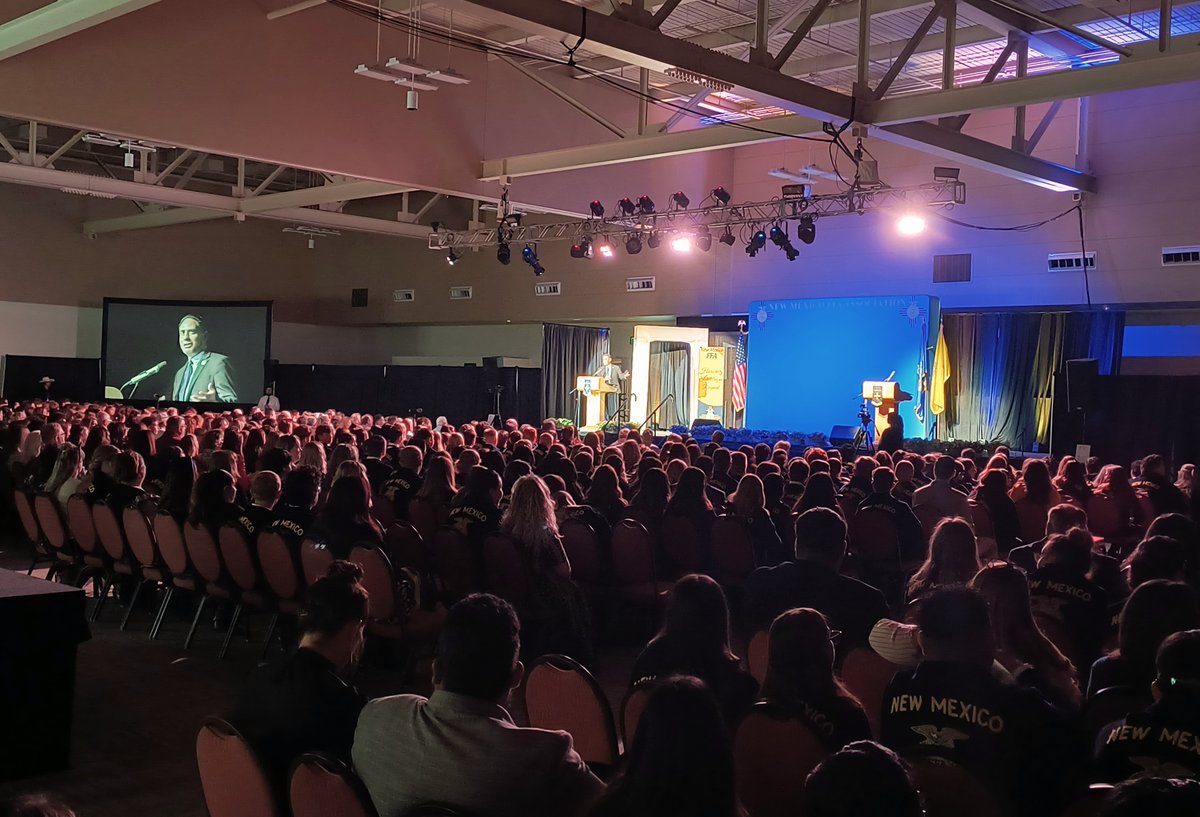 Honored to speak to over 700 great FFA students &amp; educators from across New Mexico at their state convention in Las Cruces today. #FFA delivers Ag education &amp; student engagement programs in schools, developing kids’ potential &amp; helping students discover their talents. #nmleg