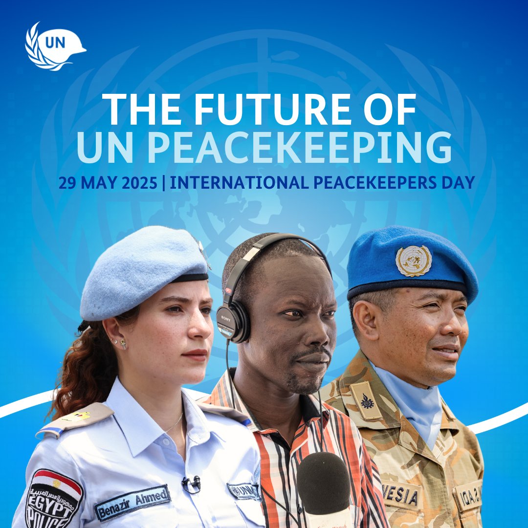 UN Sustainable Development Group 🇺🇳 (@un_sdg) on Twitter photo For 77 years, <a href="/UN/">United Nations</a> peacekeepers have been on the front lines of conflict.
Many continue that legacy, risking their lives every day, in the service of peace. We honour their service & sacrifice.
👉More about #PKDay and #PeaceBegins via <a href="/UNPeacekeeping/">UN Peacekeeping</a>: bit.ly/43Q2x6W For 77 years, <a href="/UN/">United Nations</a> peacekeepers have been on the front lines of conflict.
Many continue that legacy, risking their lives every day, in the service of peace. We honour their service & sacrifice.
👉More about #PKDay and #PeaceBegins via <a href="/UNPeacekeeping/">UN Peacekeeping</a>: bit.ly/43Q2x6W