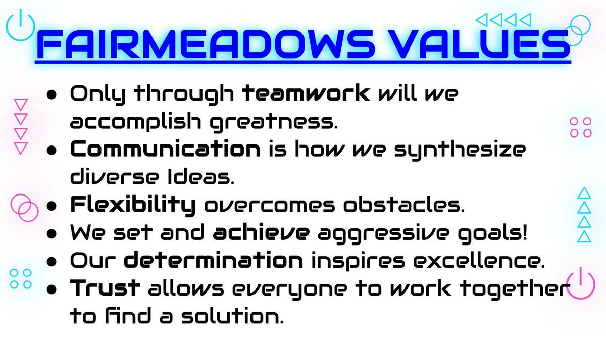 🚀 At Fairmeadows Elementary, we build leaders who will shape tomorrow!
Our mission? 💡 To empower students through real-world learning &amp; strong relationships.
Our vision? 🌍 A place where leaders are created &amp; make an impact!
We don’t just teach—we INSPIRE.