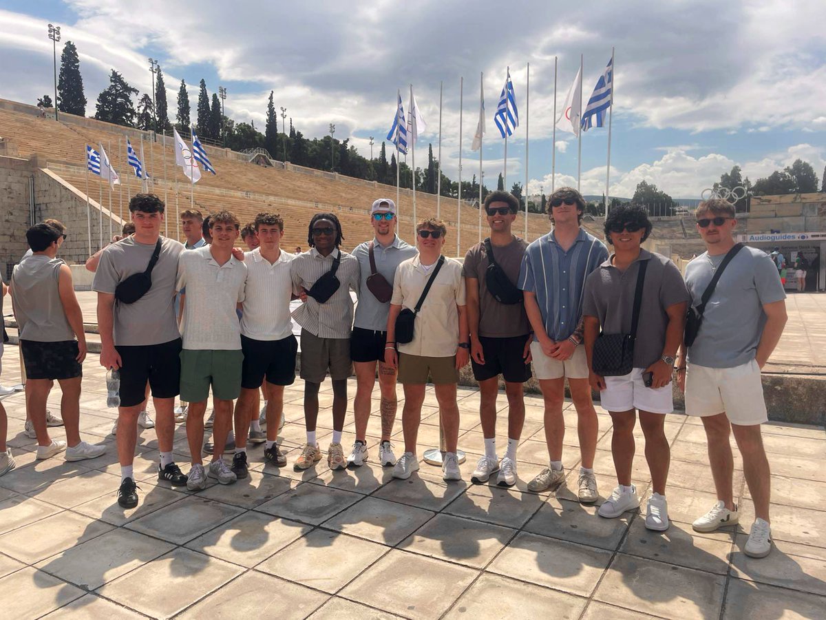AugieILfootball's tweet photo. Panathenic Stadium 🏟️ ✅ 
Parthenon 🏛️✅
Islands of Hydra, Poros, Aegina 🛥️✅
Aegean Sea 🌊 ✅ 
#theAUGIEway https://t.co/sUnNyrQGqq