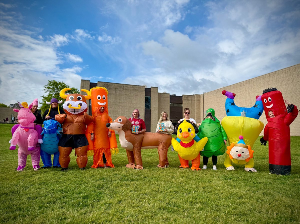 Our teachers brought the energy to the inflatable race!  Friendly competition, big laughs, and lots of school spirit made it a day to remember. Go team! #ThePlaceToB